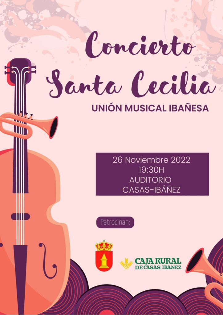 Cartel del CONCIERTO DE LA UNIÓN MUSICAL IBAÑESA Y ACTUACIÓN DE CHERRY & THE LADIES