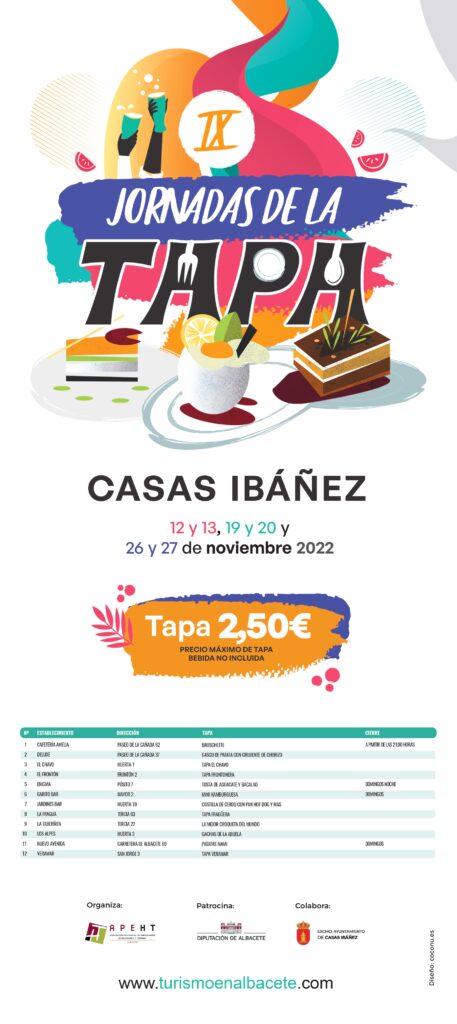 Cartel Jornadas de la tapa en Casas Ibáñez